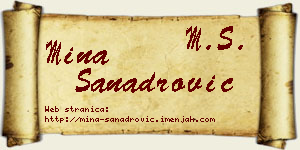Mina Sanadrović vizit kartica